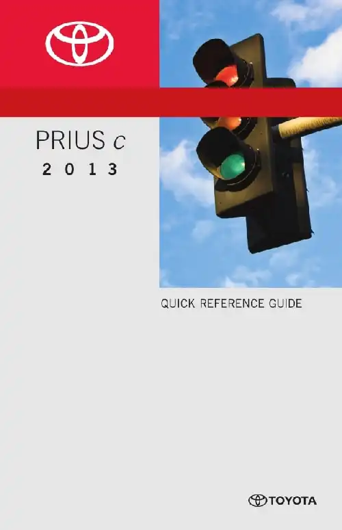 Toyota Prius З 2013 MY. Quick Reference Guide