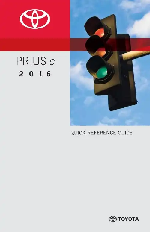 Toyota Prius З 2016 MY. Quick Reference Guide