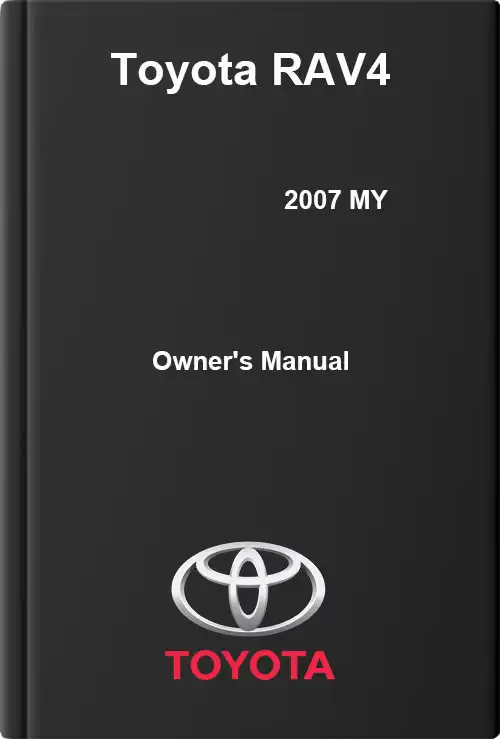 Toyota RAV4 2007 MY. Owner&#39;s Manual