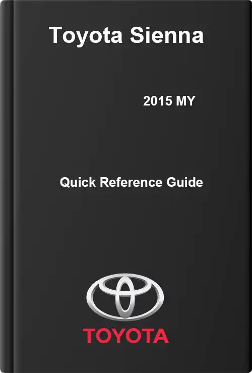 Toyota Sienna 2015 MY. Quick Reference Guide