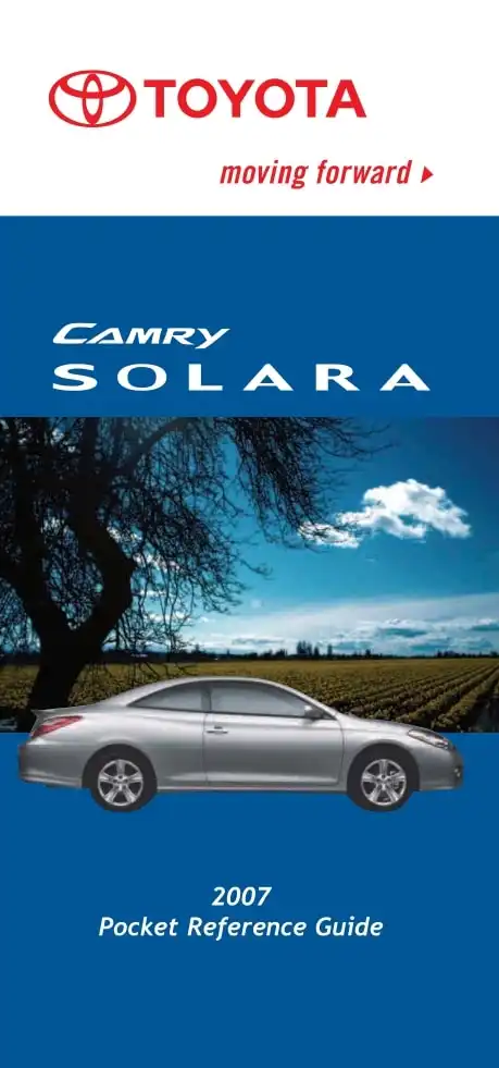 Toyota Solara 2007 MY. Pocket Reference Guide