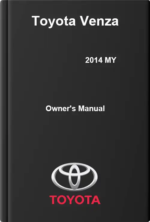 Toyota Venza 2014 MY. Owner&#39;s Manual
