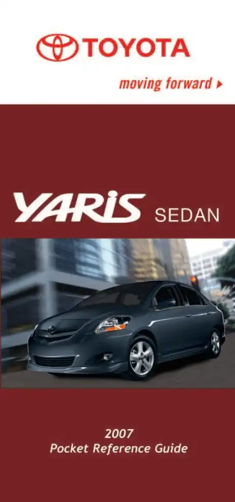 Toyota Yaris 2007 MY. Pocket Reference Guide