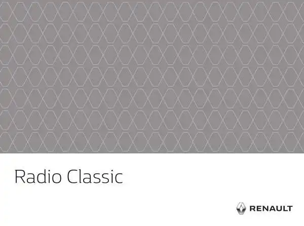 Renault Logan. Інструкція до Radio Classic