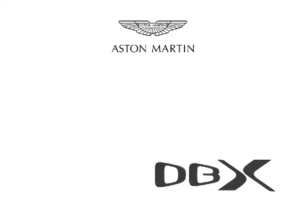 Aston Martin DBX 2021 MY. Owner Guide