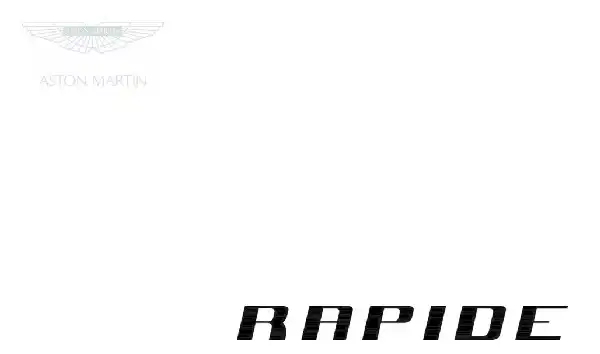 Aston Martin Rapide 2011 MY. Owner Guide