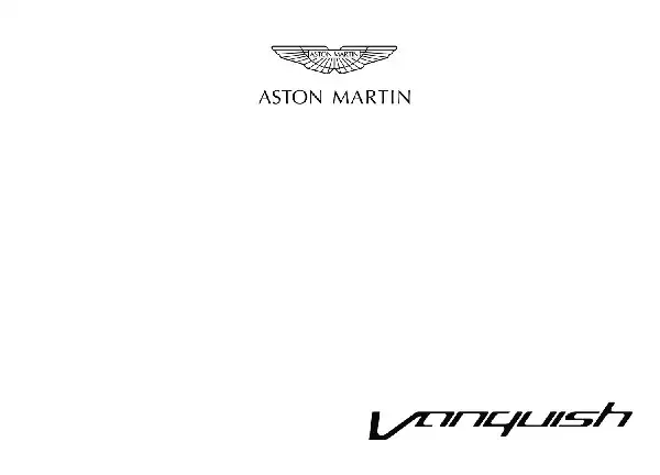 Aston Martin Vanquish 2017 MY. Owner Guide