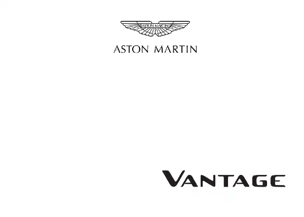 Aston Martin Vantage 2021 MY. Owner Guide