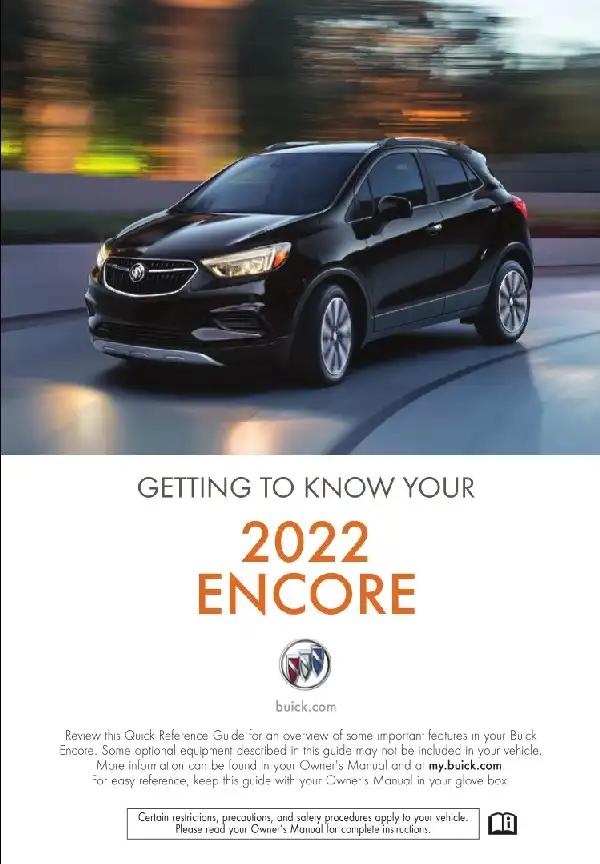Buick Encore 2022 MY. Get to Know Guide