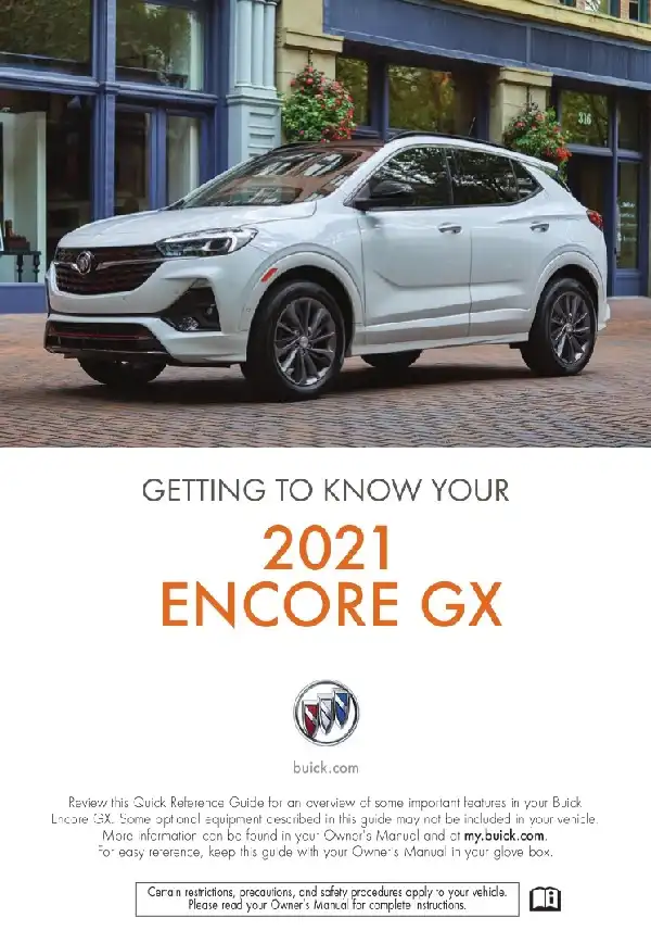 Buick Encore GX 2021 MY. Get to Know Guide