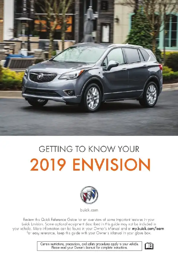 Buick Envision 2019 MY. Get to Know Guide