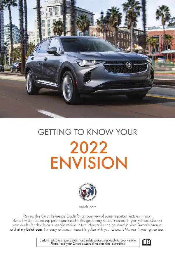 Buick Envision 2022 MY. Get to Know Guide