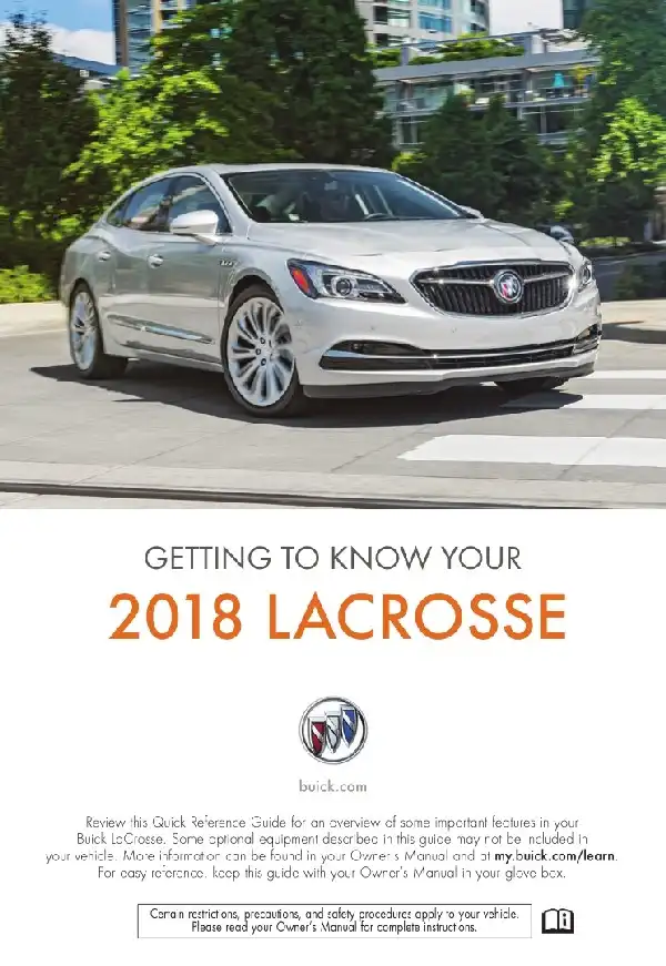 Buick LaCrosse 2018 MY. Get to Know Guide