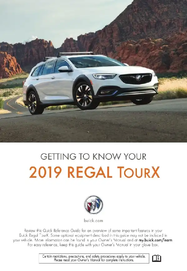 Buick Regal TourX 2019 MY. Get to Know Guide