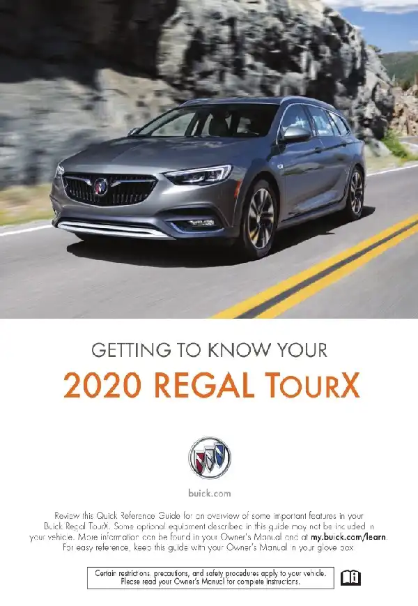Buick Regal TourX 2020 MY. Get to Know Guide
