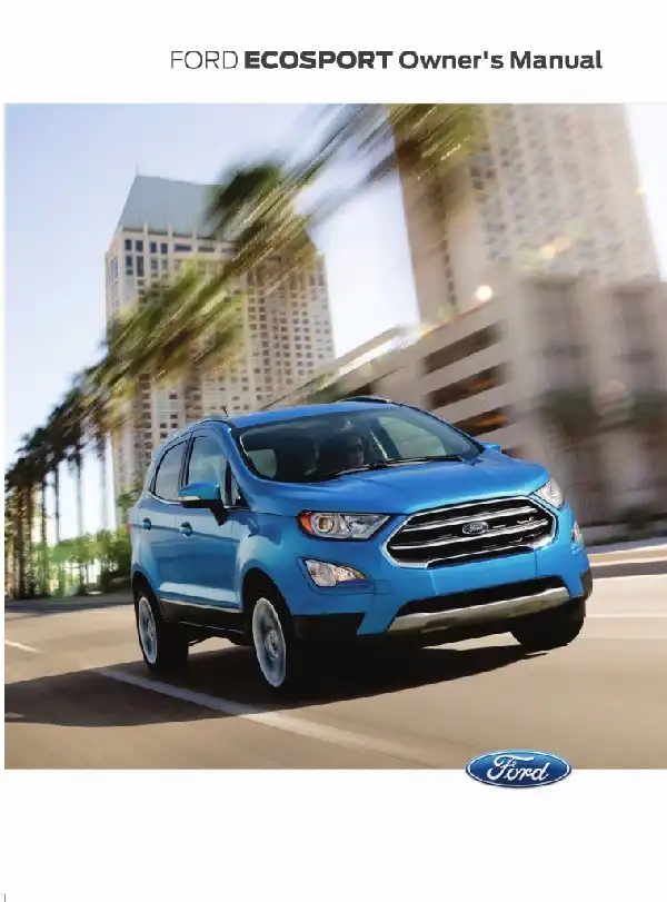 Ford EcoSport 2019 MY. Owner&#39;s Manual
