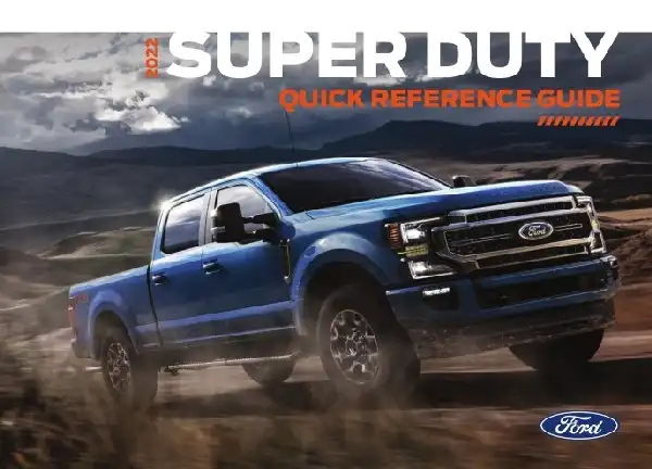 Ford F-350 2022 MY. Quick Reference Guide