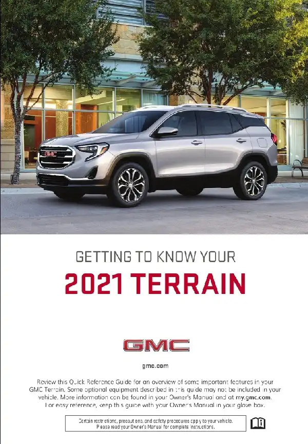 GMC Terrain 2021 MY. Getting to Know Guide