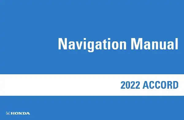 Honda Accord 2022 MY. Navigation Manual
