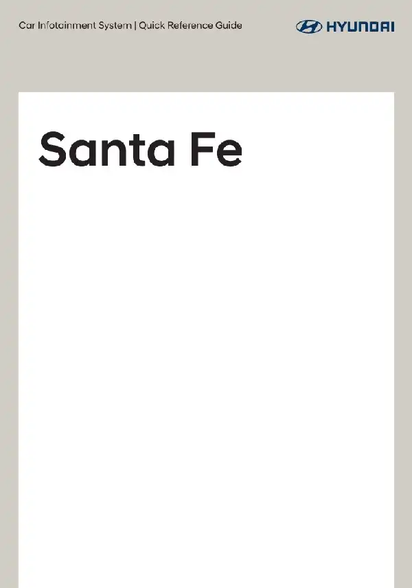 Hyundai Santa Fe 2021 MY. Navigation Manual