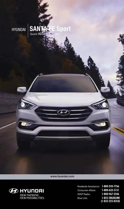 Hyundai Santa Fe Sport 2021 MY. Quick Reference Guide