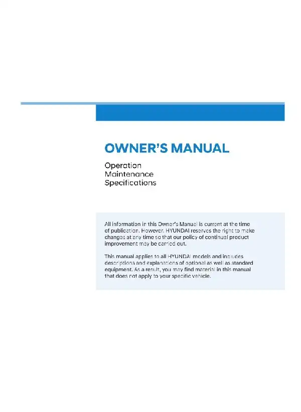 Hyundai Sonata 2021 MY. Owner&#39;s Manual