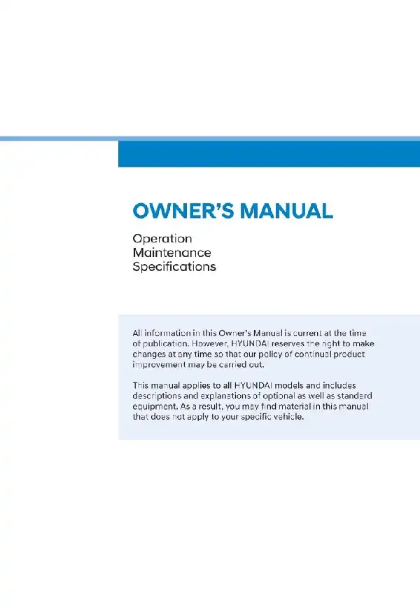 Hyundai Sonata N-Line 2021 MY. Owner&#39;s Manual