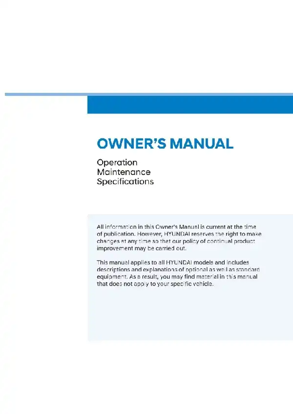 Hyundai Venue 2021 MY. Owner&#39;s Manual