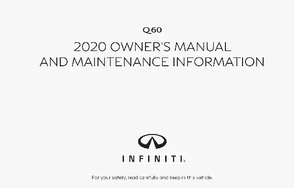 Infiniti Q60 Coupe 2020 MY. Owner&#39;s Manual