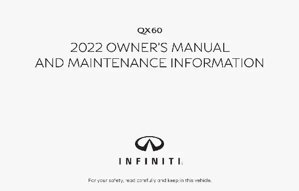 Infiniti QX60 2022 MY. Owner&#39;s Manual