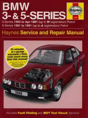 BMW 3, 5. Series Service and Repair Manual Haynes