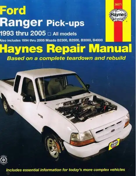 Ford Ranger, Mazda B-series 1993-2005. Керівництво з технічного обслуговування та ремонту