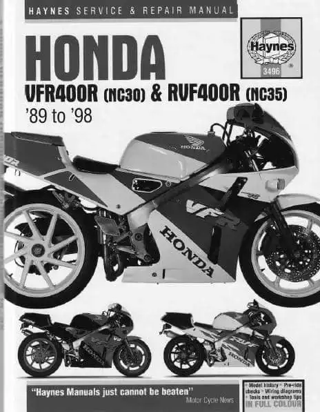 Honda VFR400, RVF400 1989 - 1998. Керівництво з ремонту та обслуговування