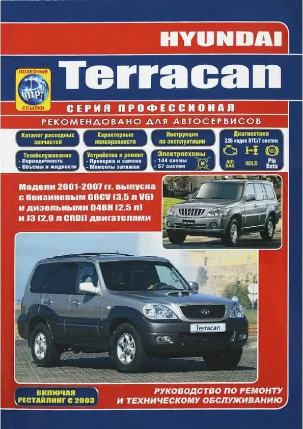 Hyundai Terracan 2001-2007. Керівництво з ремонту та технічного обслуговування