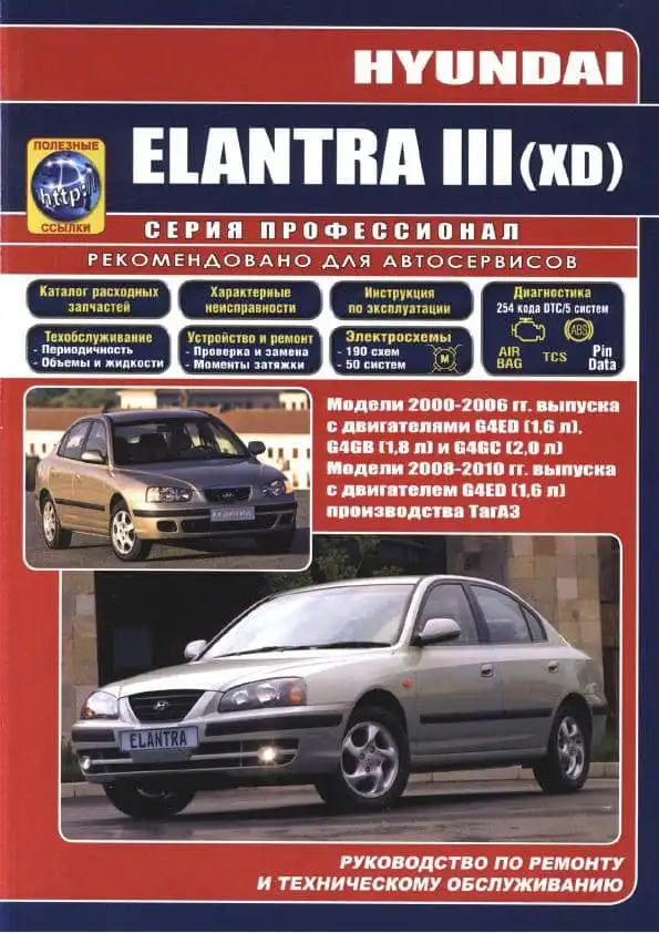 Hyundai Elantra III XD 2000-2006. Керівництво з ремонту та обслуговування