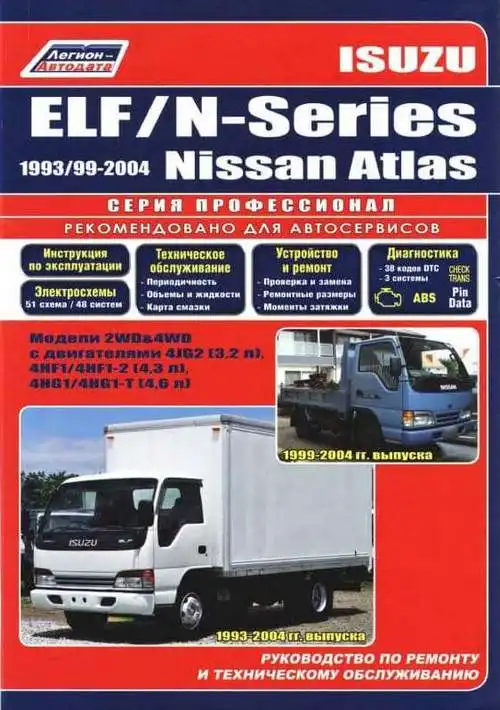 Isuzu ELF, N-series, Nissan Atlas 1993-2004. Керівництво з ремонту та технічного обслуговування