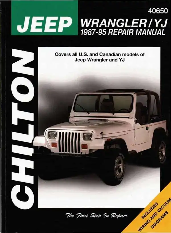 Jeep Wrangler, YJ 1987-1995. Chilton repair manual