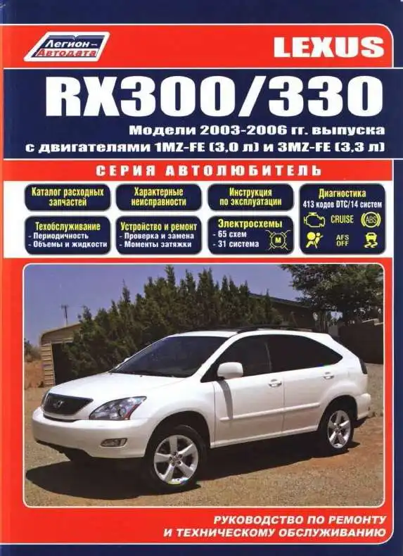 Lexus RX300, RX330 2003-2006. Керівництво з ремонту та технічного обслуговування