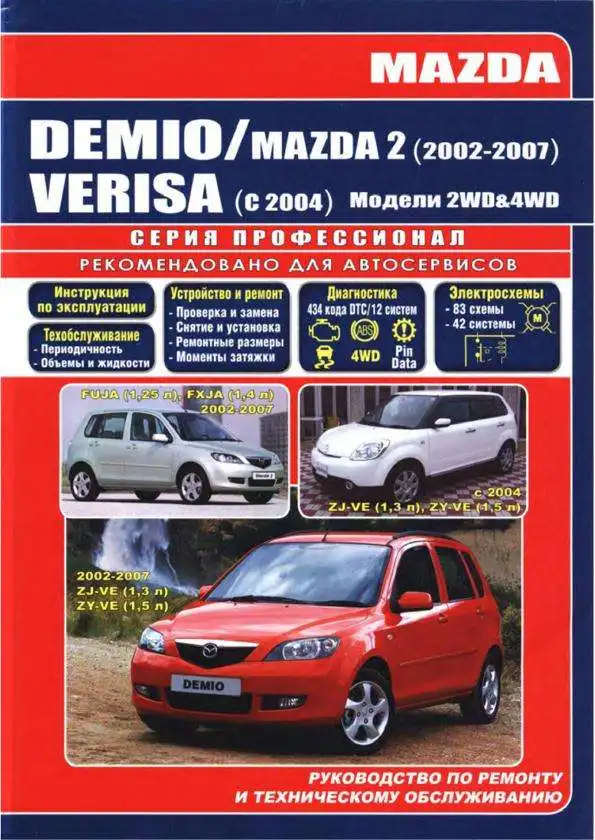 Mazda Demio, Mazda 2 2002-2007, Verisa з 2004. Керівництво з ремонту та технічного обслуговування
