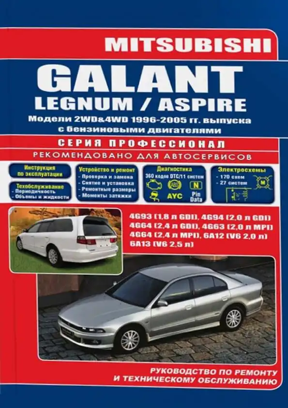 Mitsubishi Galant, Legnum, Aspire 1996-2005. Керівництво з ремонту