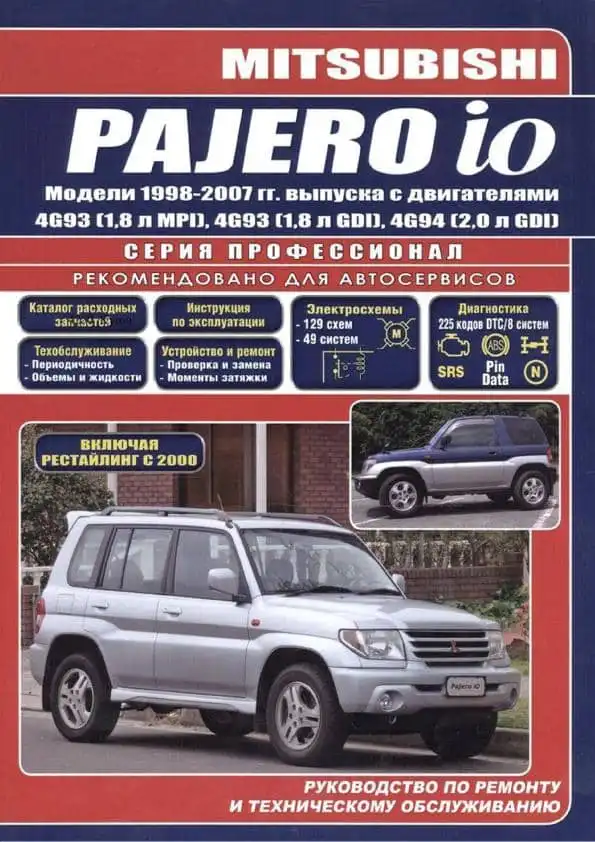 Mitsubishi Pajero iO 1998-2007. Керівництво з ремонту та технічного обслуговування