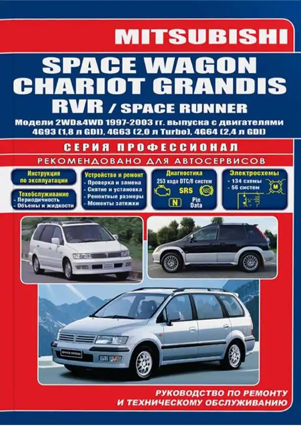 Mitsubishi Space Wagon, Chariot, Grandis, RVR 1997-2003. Керівництво з ремонту та технічного обслуговування