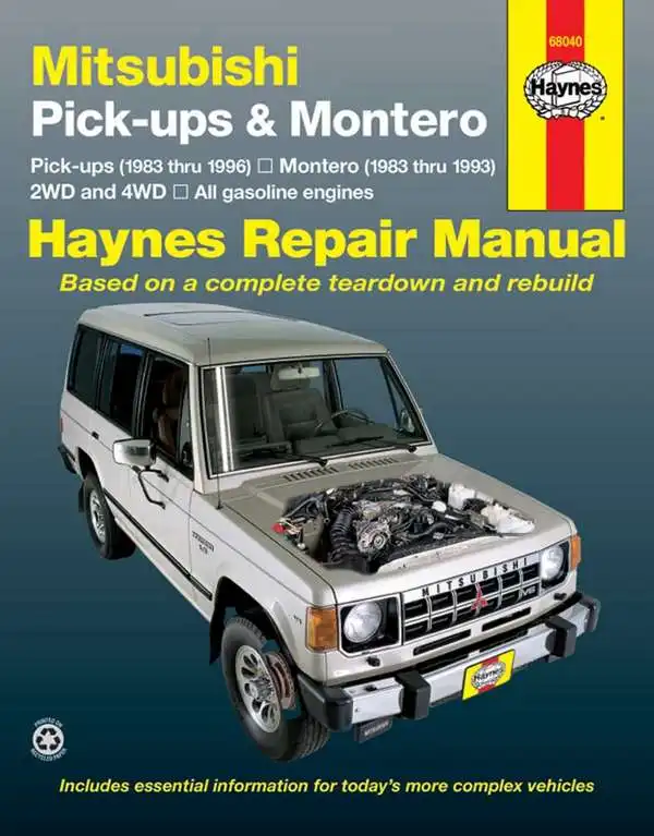 Mitsubishi Pick-ups, Montero 1983-1996. Haynes repair manual