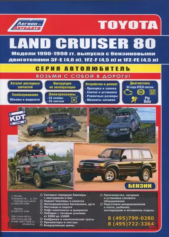 Toyota Land Cruiser Prado 80 1990-1998 років, бензин. Книга з ремонту та технічного обслуговування, інструкція з експлуатації.pdf