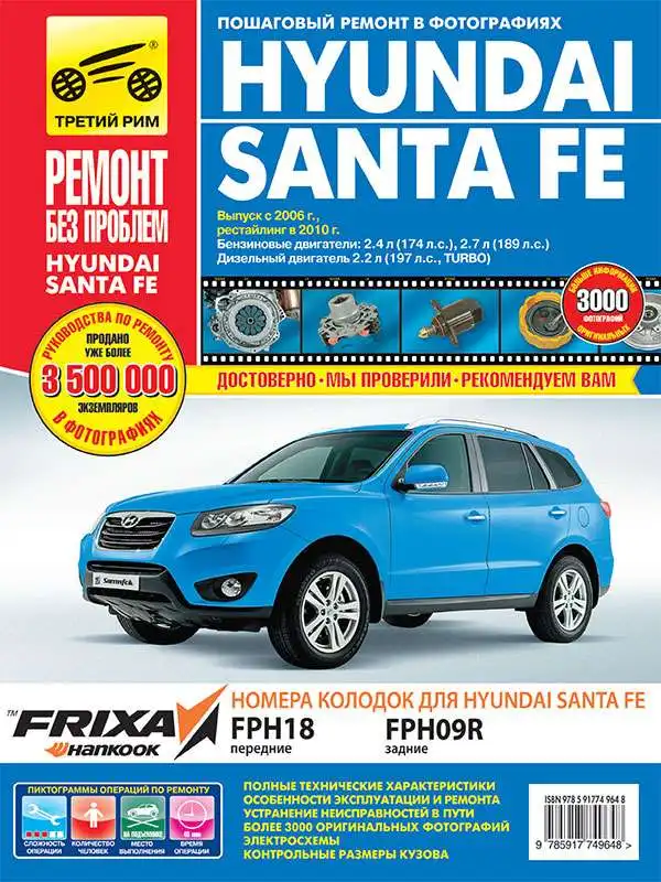 Hyundai Santa Fe c 2006 р. Керівництво з експлуатації, технічного обслуговування та ремонту