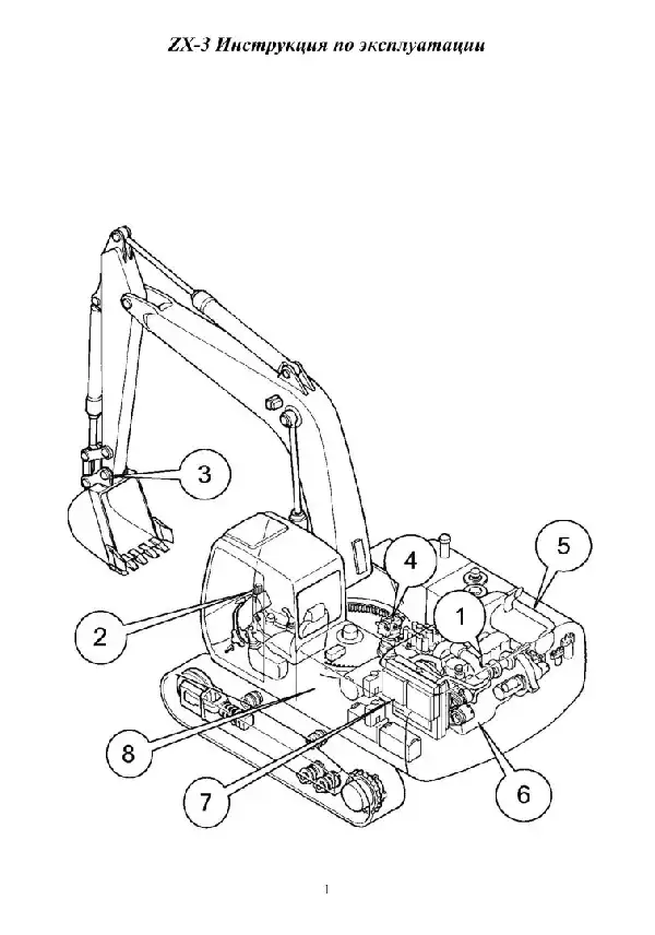 Екскаватор гідравлічний Hitachi ZX-3. Керівництво з експлуатації